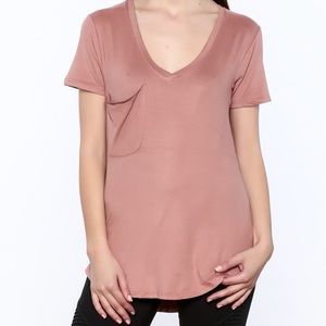 Pink suede Z Supply Shirt